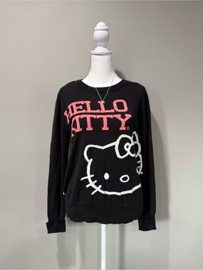 Hello Kitty Y2K Lightweight Black Sweater